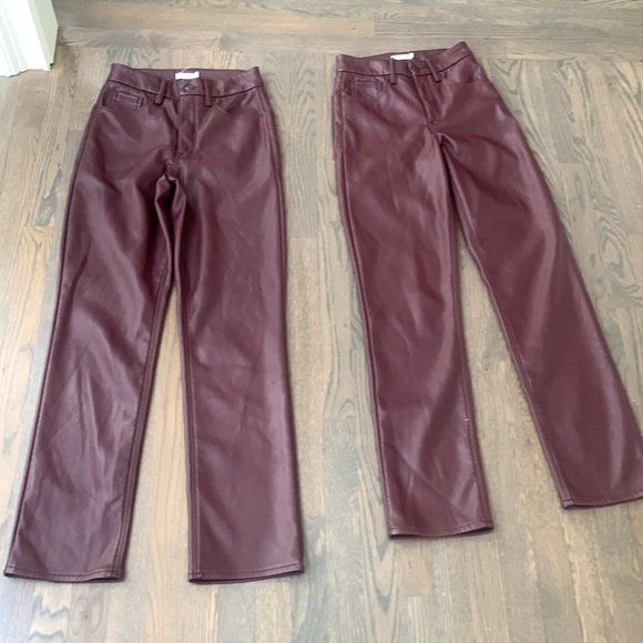 Good American Red Faux Leather Pants 2 EUC - Picture 10 of 14